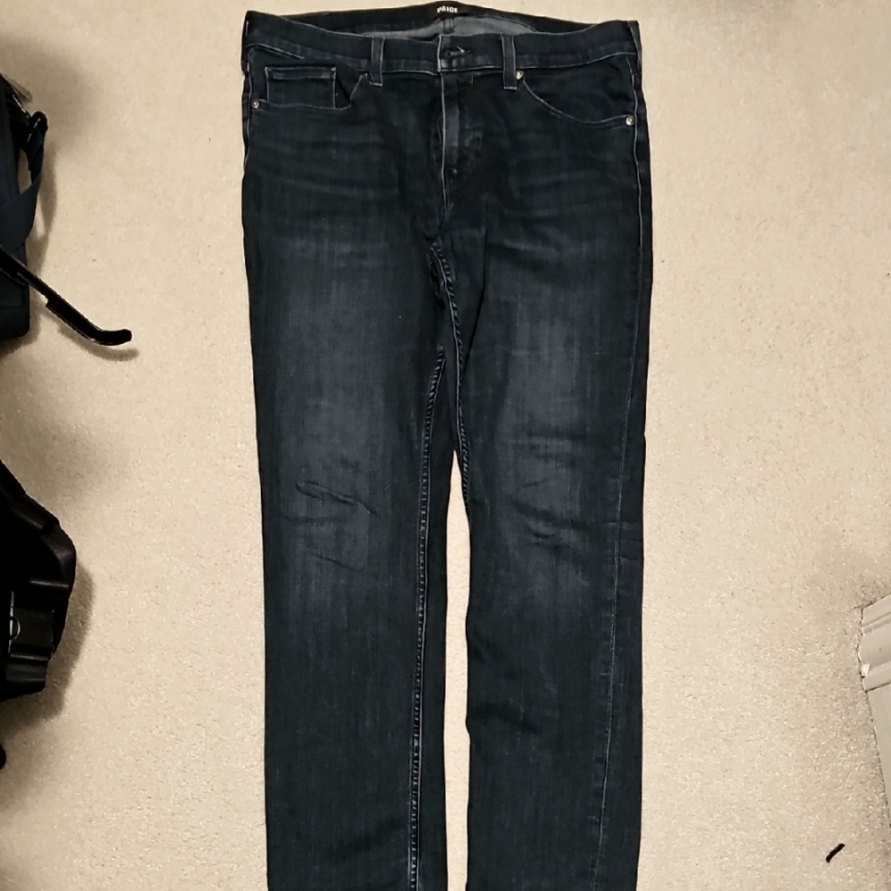 Paige Federal Slim Straight Dark Blue 34 X 32